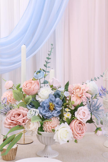 Artificial Flower Purple Combo Box Set Fake Rose Dahlia for DIY Wedding Center Bouquet Bride Baby Shower Party Tables Decoration Floral Arrangements.