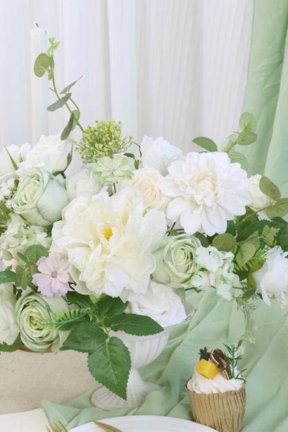 Artificial Flower Purple Combo Box Set Fake Rose Dahlia for DIY Wedding Center Bouquet Bride Baby Shower Party Tables Decoration Floral Arrangements.