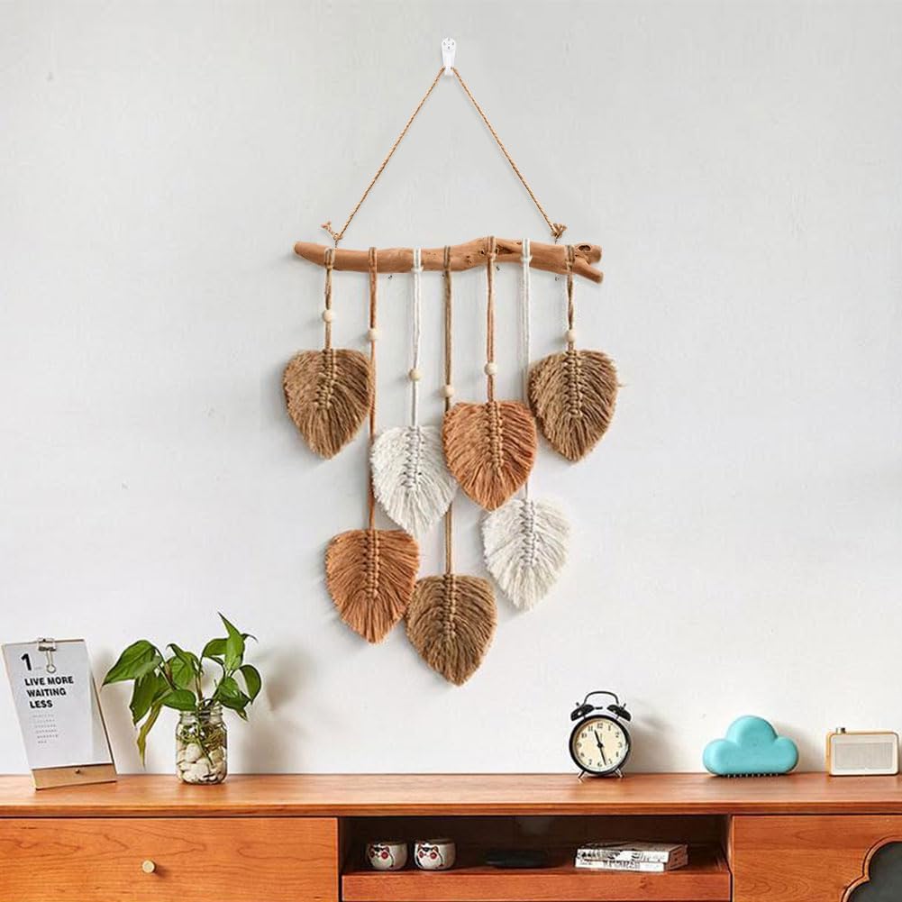 1Pc 15 Inch Natural Driftwood Decorative Branches Farmhouse Home Wall Hanging Decor Hanging Jewelry Organizers with 5 Hooks Decorative Farmhouse Home Wall Decor