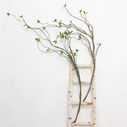 2-Pack 57-Inch Bendable Artificial Branches Green Leaves Faux Stems