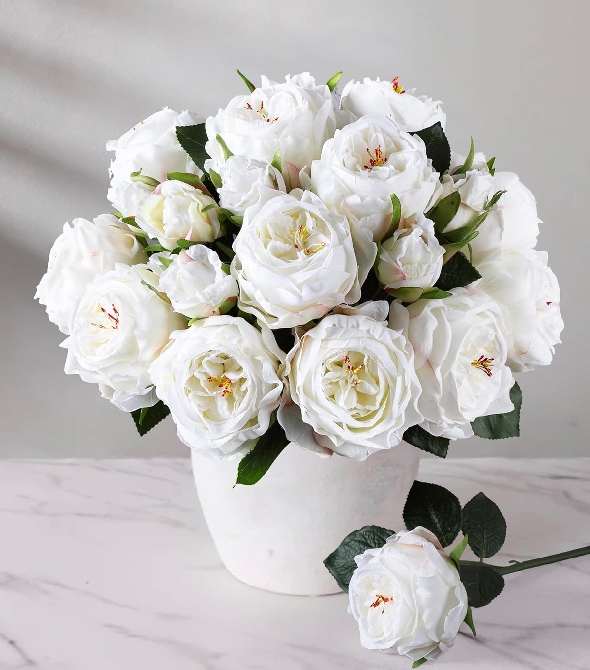 Pink Peonies Artificial Flowers, 11 Pcs Realistic Faux Flowers for Vase, Silk Flowers for Home Decor Indoor, Wedding, Party, Table Centerpiece