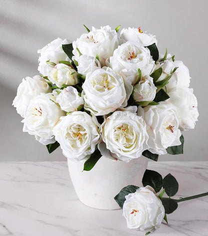 Pink Peonies Artificial Flowers, 11 Pcs Realistic Faux Flowers for Vase, Silk Flowers for Home Decor Indoor, Wedding, Party, Table Centerpiece
