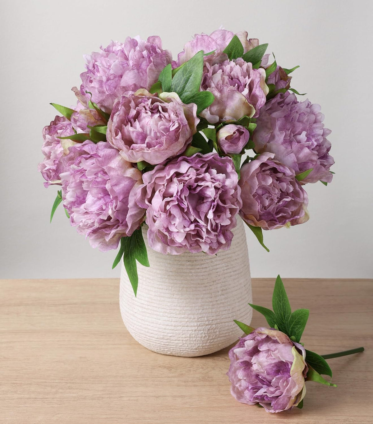 Pink Peonies Artificial Flowers, 11 Pcs Realistic Faux Flowers for Vase, Silk Flowers for Home Decor Indoor, Wedding, Party, Table Centerpiece