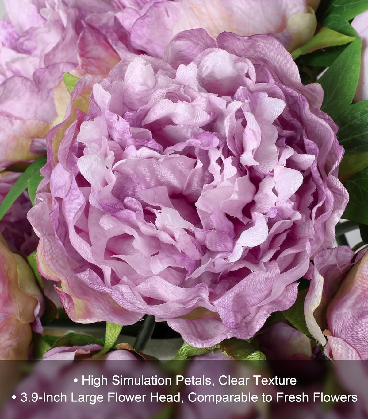 Pink Peonies Artificial Flowers, 11 Pcs Realistic Faux Flowers for Vase, Silk Flowers for Home Decor Indoor, Wedding, Party, Table Centerpiece