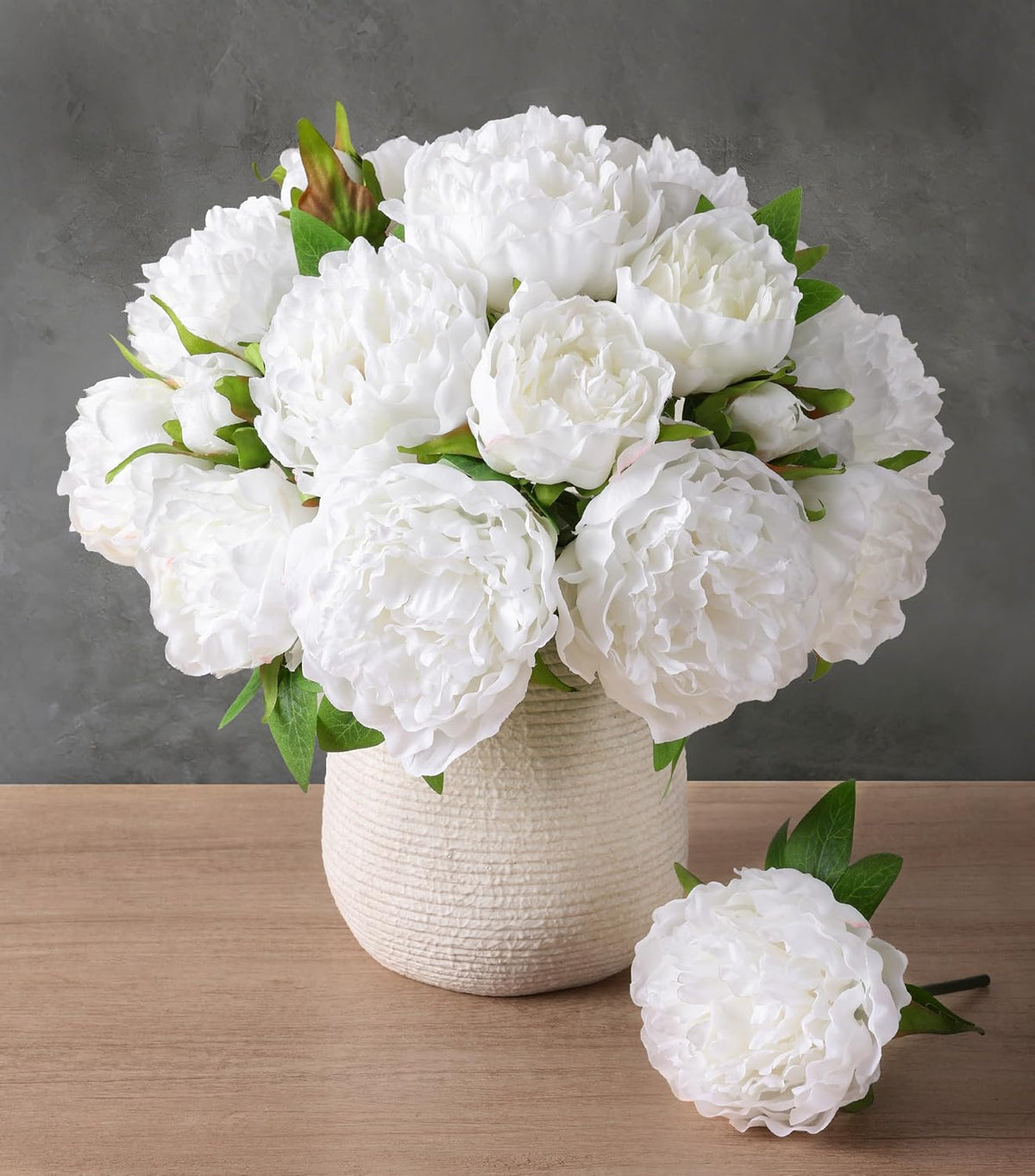 Pink Peonies Artificial Flowers, 11 Pcs Realistic Faux Flowers for Vase, Silk Flowers for Home Decor Indoor, Wedding, Party, Table Centerpiece