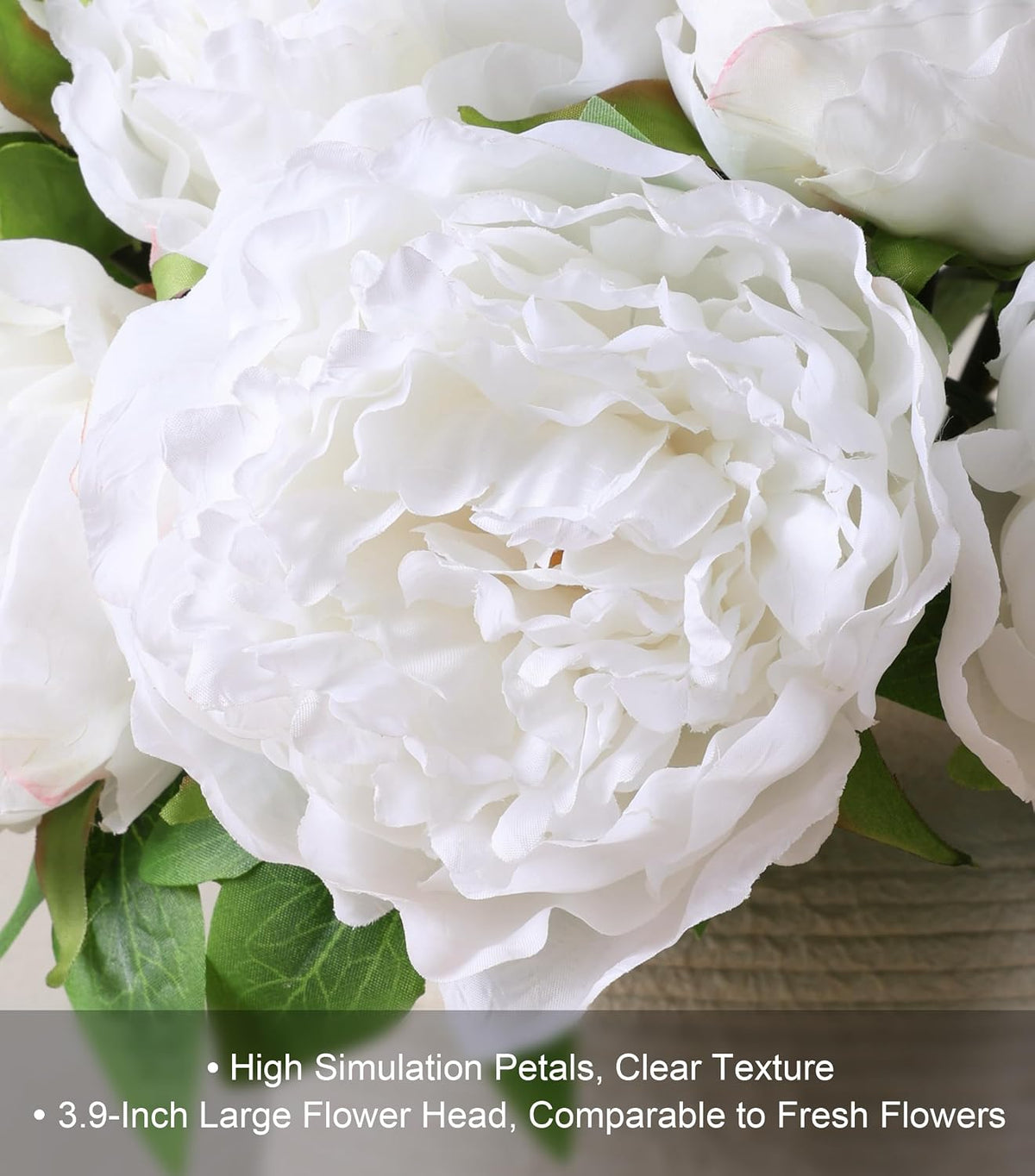 Pink Peonies Artificial Flowers, 11 Pcs Realistic Faux Flowers for Vase, Silk Flowers for Home Decor Indoor, Wedding, Party, Table Centerpiece