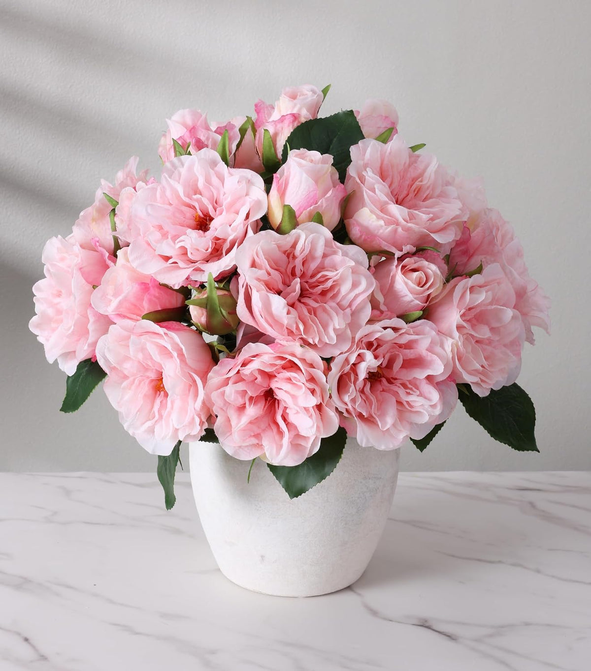 Pink Peonies Artificial Flowers, 11 Pcs Realistic Faux Flowers for Vase, Silk Flowers for Home Decor Indoor, Wedding, Party, Table Centerpiece