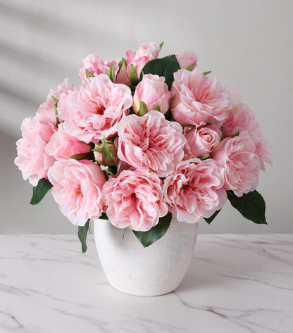 Pink Peonies Artificial Flowers, 11 Pcs Realistic Faux Flowers for Vase, Silk Flowers for Home Decor Indoor, Wedding, Party, Table Centerpiece