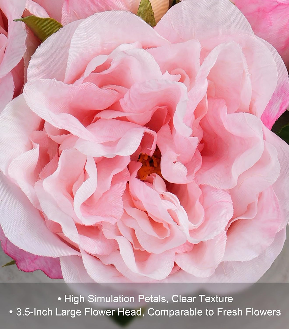 Pink Peonies Artificial Flowers, 11 Pcs Realistic Faux Flowers for Vase, Silk Flowers for Home Decor Indoor, Wedding, Party, Table Centerpiece