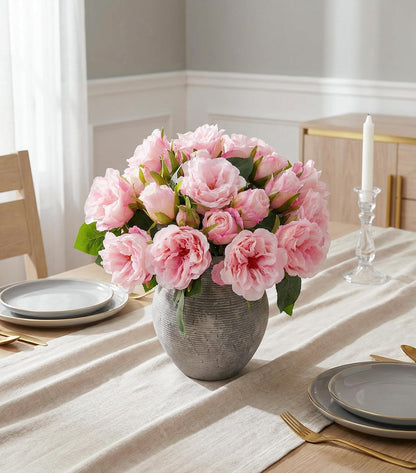 Pink Peonies Artificial Flowers, 11 Pcs Realistic Faux Flowers for Vase, Silk Flowers for Home Decor Indoor, Wedding, Party, Table Centerpiece