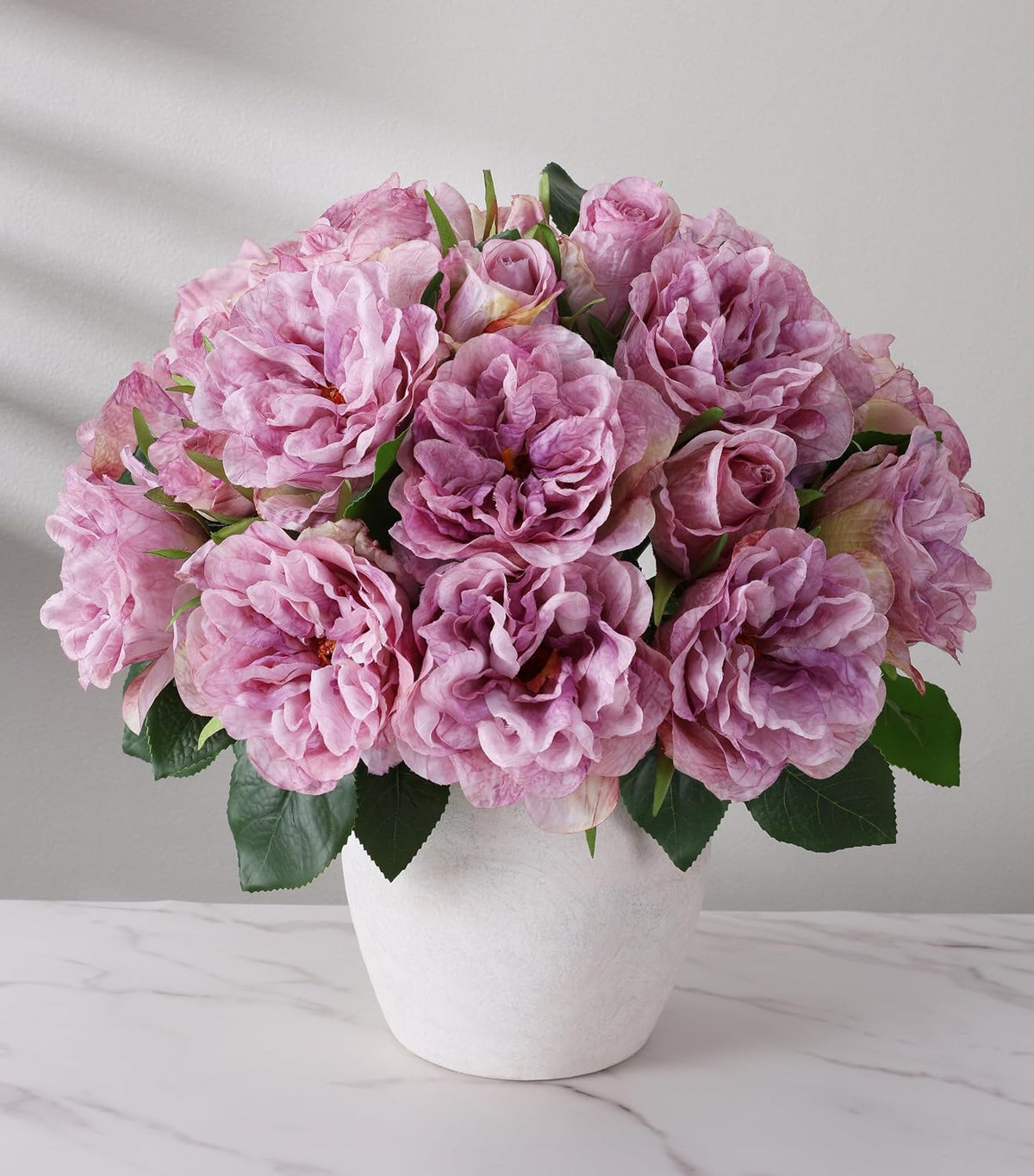 Pink Peonies Artificial Flowers, 11 Pcs Realistic Faux Flowers for Vase, Silk Flowers for Home Decor Indoor, Wedding, Party, Table Centerpiece