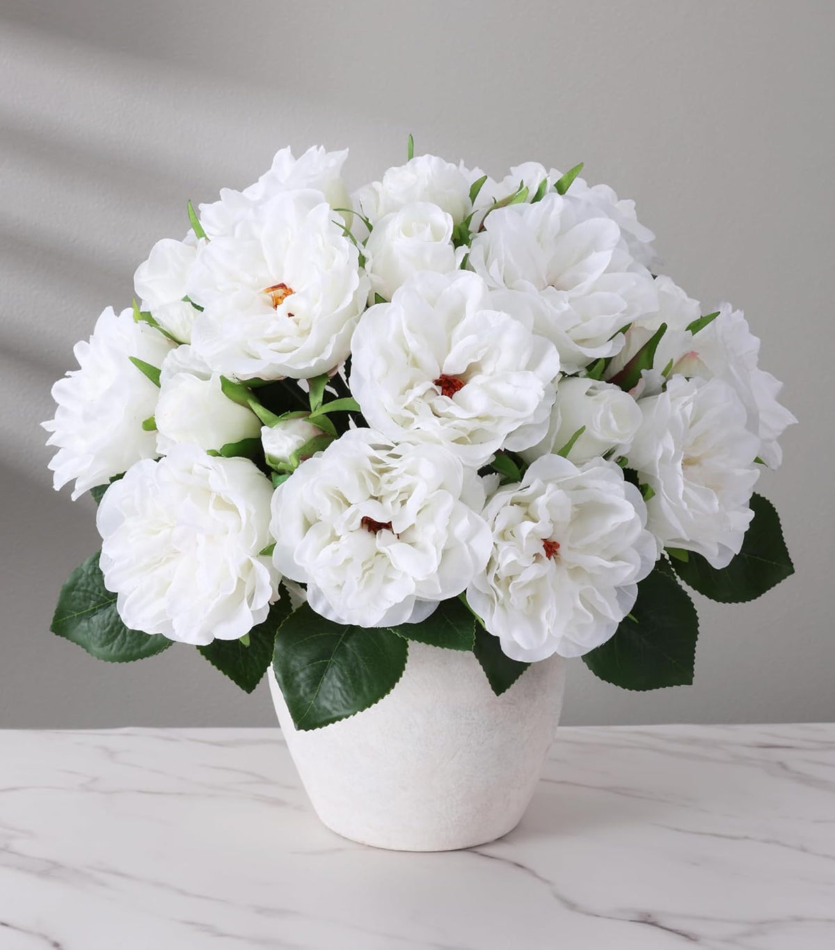 Pink Peonies Artificial Flowers, 11 Pcs Realistic Faux Flowers for Vase, Silk Flowers for Home Decor Indoor, Wedding, Party, Table Centerpiece