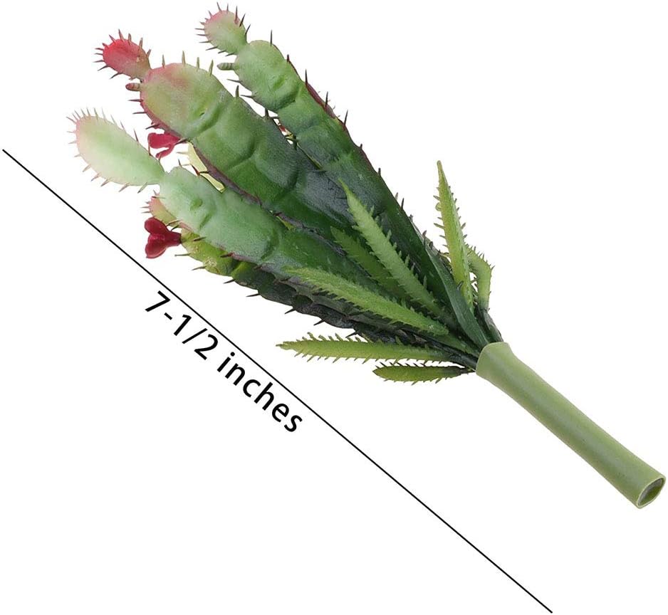 2pcs Real Looking Artificial Cactus Artificial Cacti Plant DIY Material for Home Decoration Flower Arrangement