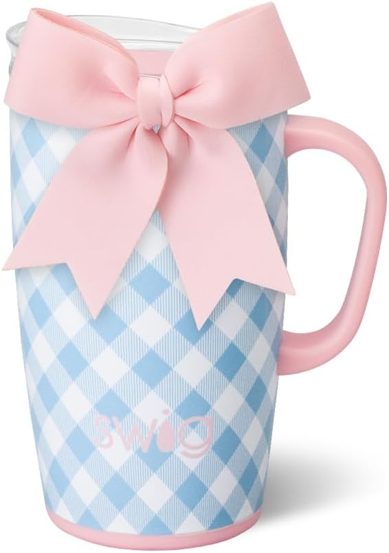 18oz Insulated Travel Mug with Handle & Lid, Lemon Meringue | Triple Insulated Stainless Steel - Handle & Lid Included - Keeps Coffee Hot or Cold - Cup Holder Friendly