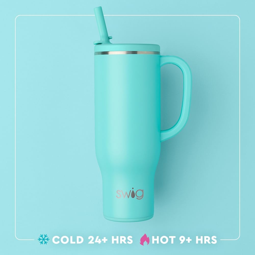 18oz Insulated Travel Mug with Handle & Lid, Lemon Meringue | Triple Insulated Stainless Steel - Handle & Lid Included - Keeps Coffee Hot or Cold - Cup Holder Friendly