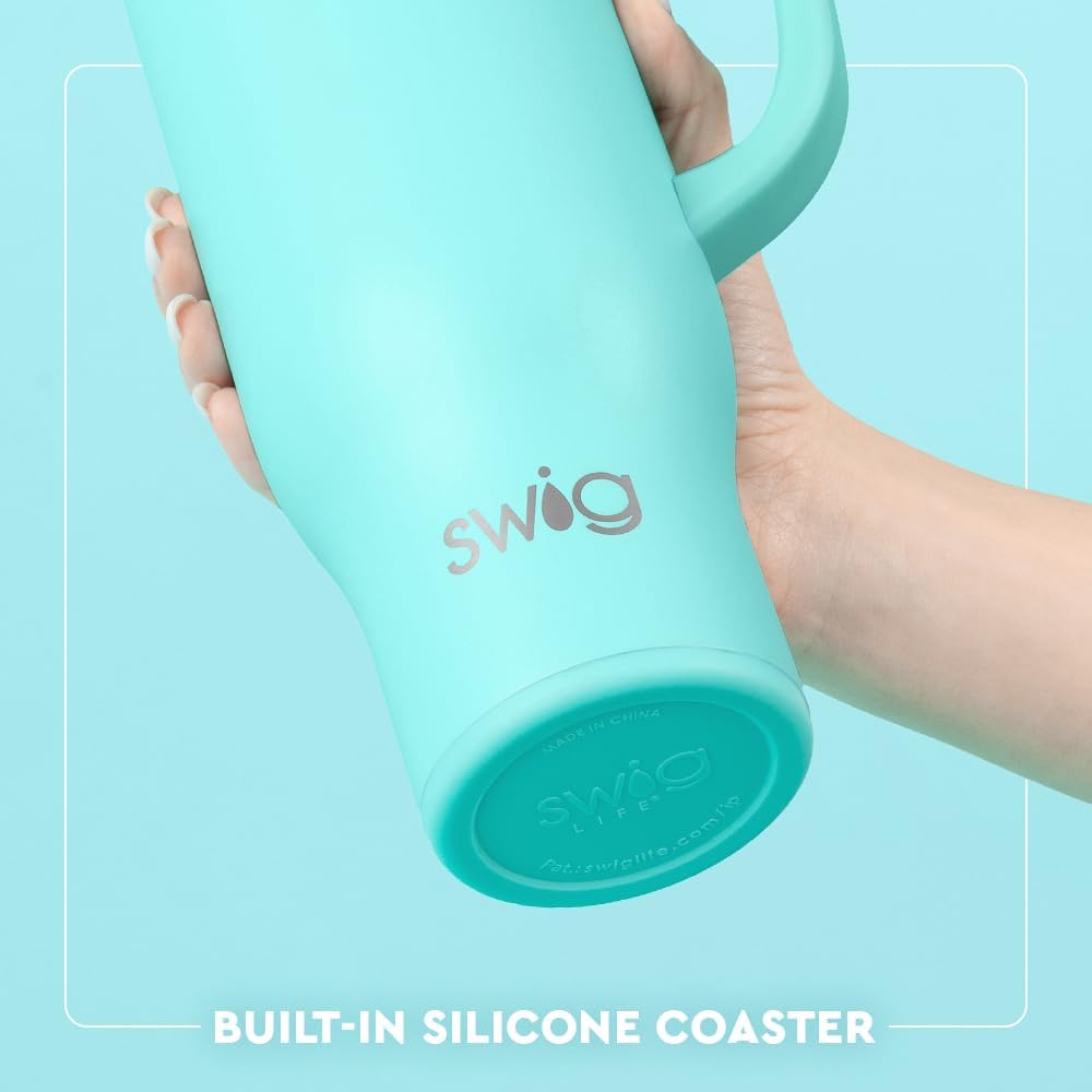 18oz Insulated Travel Mug with Handle & Lid, Lemon Meringue | Triple Insulated Stainless Steel - Handle & Lid Included - Keeps Coffee Hot or Cold - Cup Holder Friendly