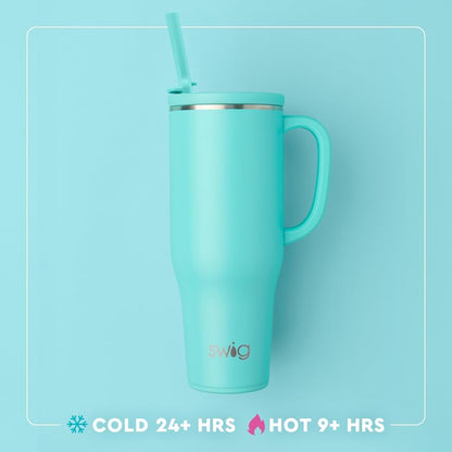 18oz Insulated Travel Mug with Handle & Lid, Lemon Meringue | Triple Insulated Stainless Steel - Handle & Lid Included - Keeps Coffee Hot or Cold - Cup Holder Friendly