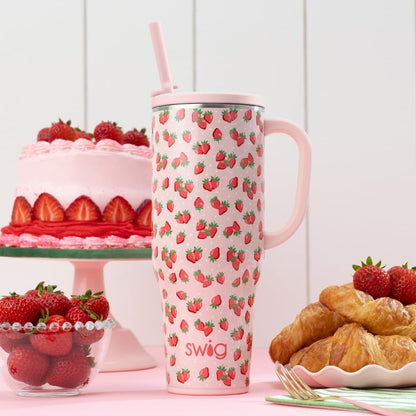 18oz Insulated Travel Mug with Handle & Lid, Lemon Meringue | Triple Insulated Stainless Steel - Handle & Lid Included - Keeps Coffee Hot or Cold - Cup Holder Friendly