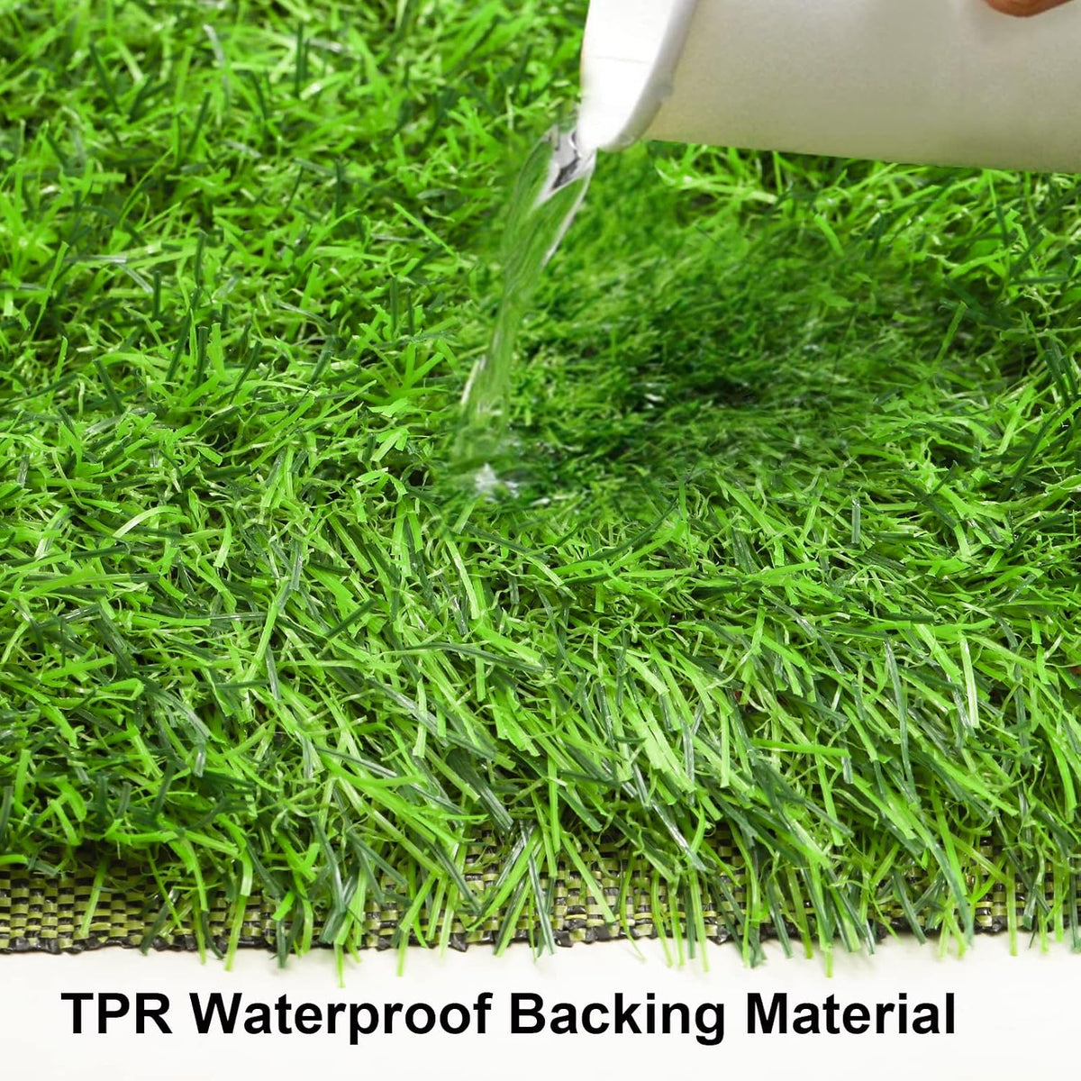 Green Artificial Grass Rug Grass Carpet Rug, 3.2' x 6.5' Realistic Fake Grass Deluxe Turf Synthetic Turf Thick Lawn Pet Turf, Indoor/Outdoor Area Rug