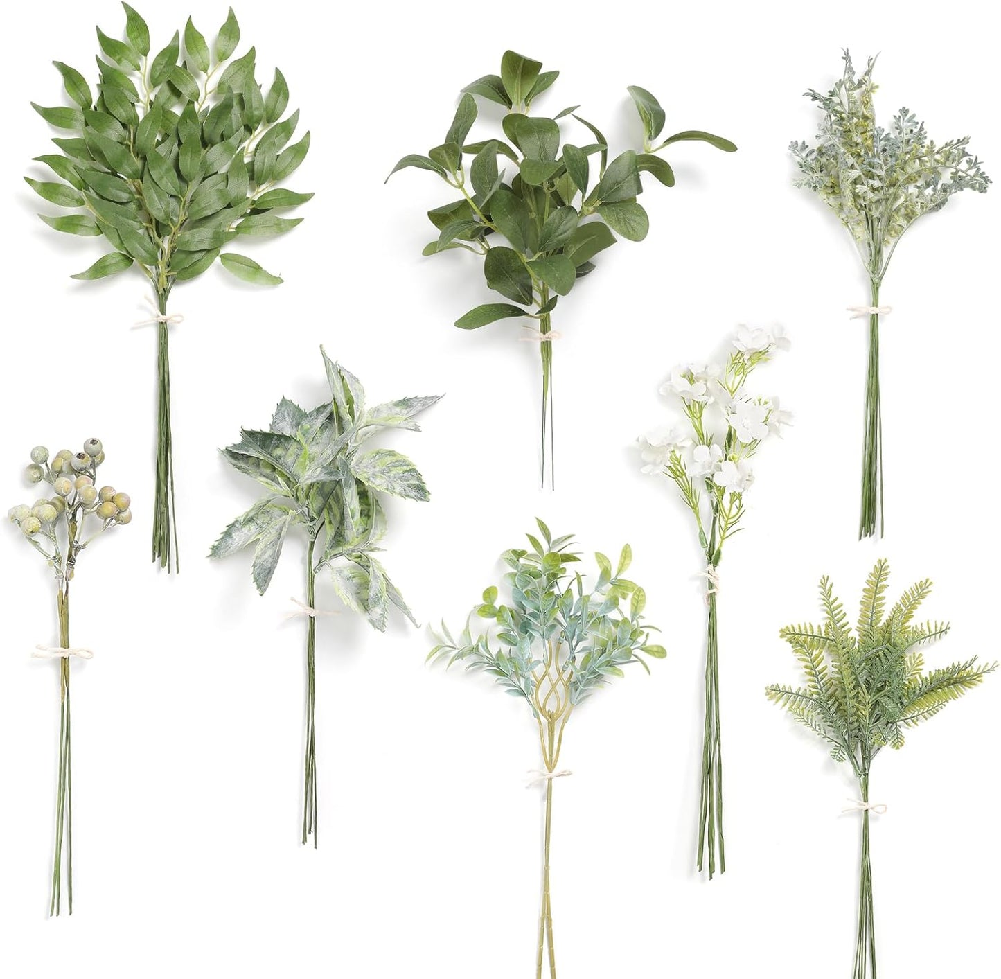 Artificial Greenery Spray Box Set(Pack of 30pcs) with 9 Kinds of Filler for Safari Jungle Hawaiian Luau Party Table Decoration Wedding Birthday Theme Party Decorations (Palm Leaves)