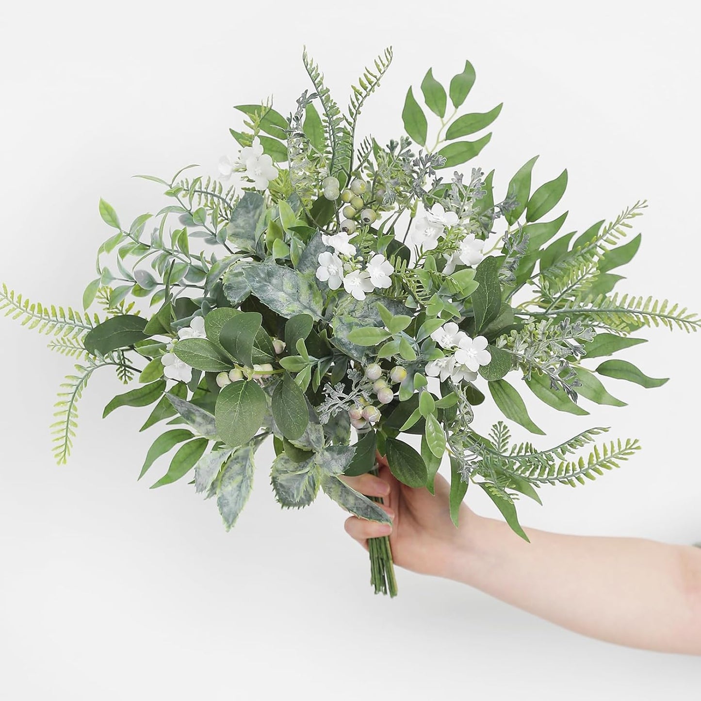 Artificial Greenery Spray Box Set(Pack of 30pcs) with 9 Kinds of Filler for Safari Jungle Hawaiian Luau Party Table Decoration Wedding Birthday Theme Party Decorations (Palm Leaves)