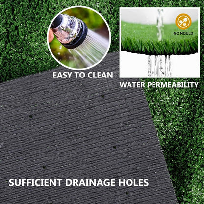 Fake Grass Artificial Turf, 4FT x 6FT 0.4 inch Pile Height Synthetic Garden Grass Lawn Rug Soft Astroturf Mat for Pets, Drainage Holes Faux Grass Carpet for Party Wedding