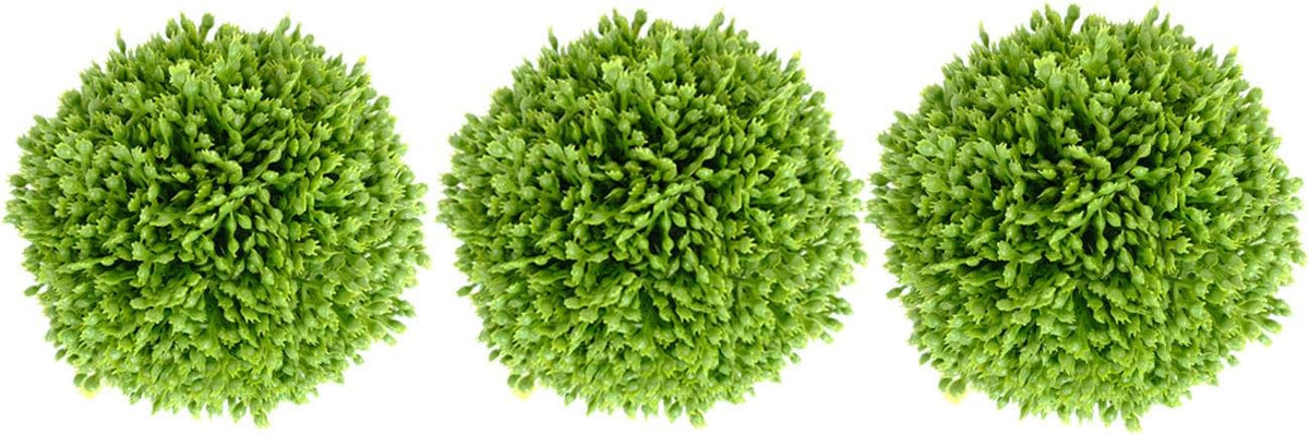 3.5 Inch Boxwood Balls Artificial Greenery Balls Decorative, Bowl Filler,Set of 3 Moss Balls Decorative