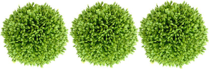 3.5 Inch Boxwood Balls Artificial Greenery Balls Decorative, Bowl Filler,Set of 3 Moss Balls Decorative