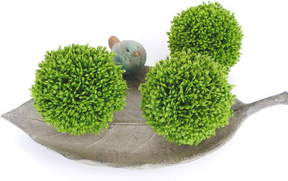 3.5 Inch Boxwood Balls Artificial Greenery Balls Decorative, Bowl Filler,Set of 3 Moss Balls Decorative
