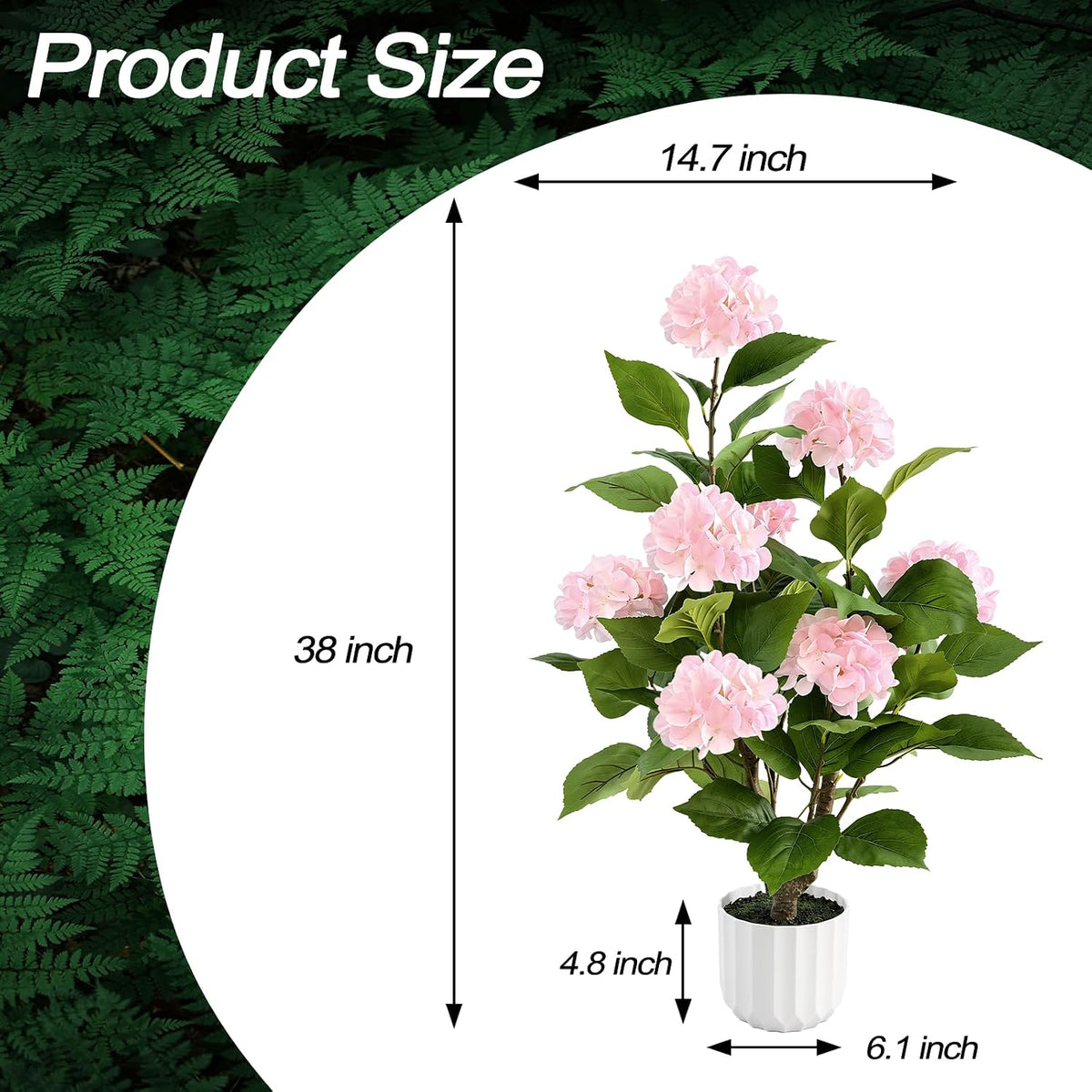 3FT Artificial Bougainvillea Tree with Lush Pink Flowers, Faux Potted Fake Plant, UV Resistant Artificial Tree for Indoor Outdoor Home Decor, Living Room, Office, Patio, Porch