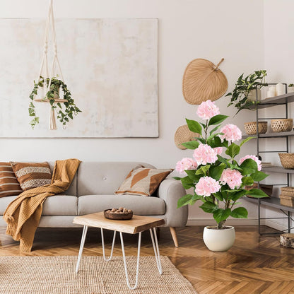 3FT Artificial Bougainvillea Tree with Lush Pink Flowers, Faux Potted Fake Plant, UV Resistant Artificial Tree for Indoor Outdoor Home Decor, Living Room, Office, Patio, Porch