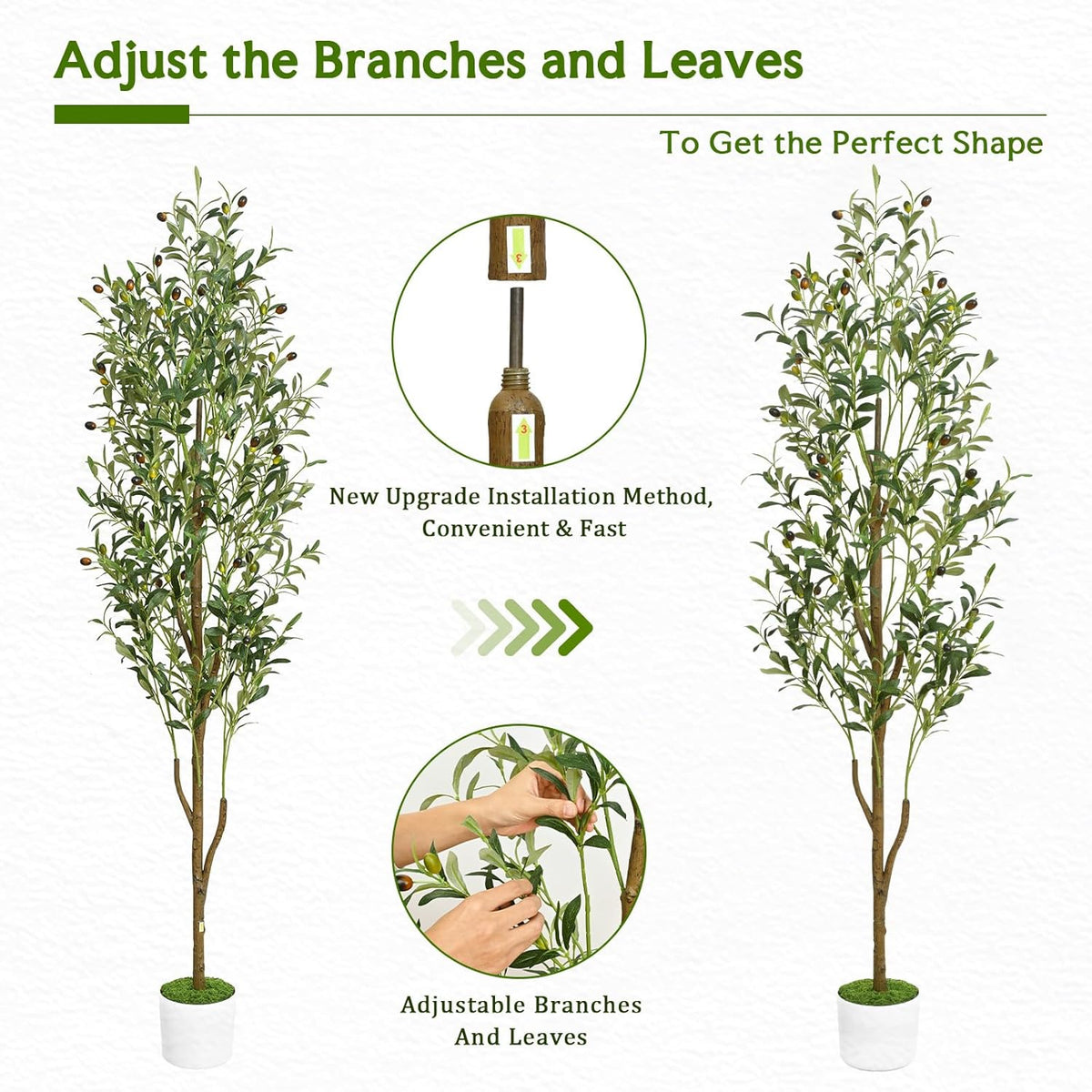 6FT Artificial Olive Tree Indoor Tall Faux with Planter & Basket | Large Fake Olive Silk Trees Realistic Olive Plants with Branches and Fruits for Office Decor Home Living Room
