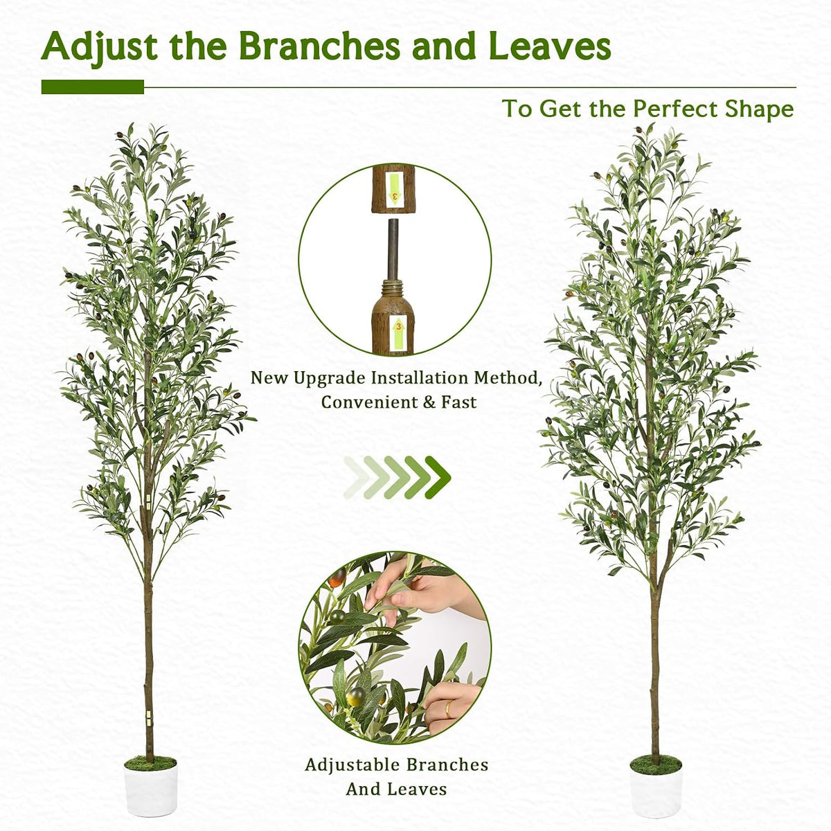 6FT Artificial Olive Tree Indoor Tall Faux with Planter & Basket | Large Fake Olive Silk Trees Realistic Olive Plants with Branches and Fruits for Office Decor Home Living Room