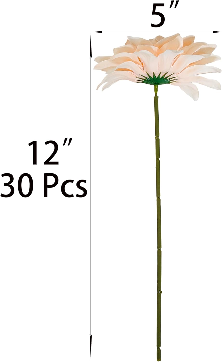 5''Silk Light Pink Dahlia Artificial Flowers Bulk, 30 Pcs Fake Dahlias Flowers Heads for Craft, Large Flower Heads Faux Flowers for Wedding Party, Home Office, Hat, Wall Decoration (30, light pink)