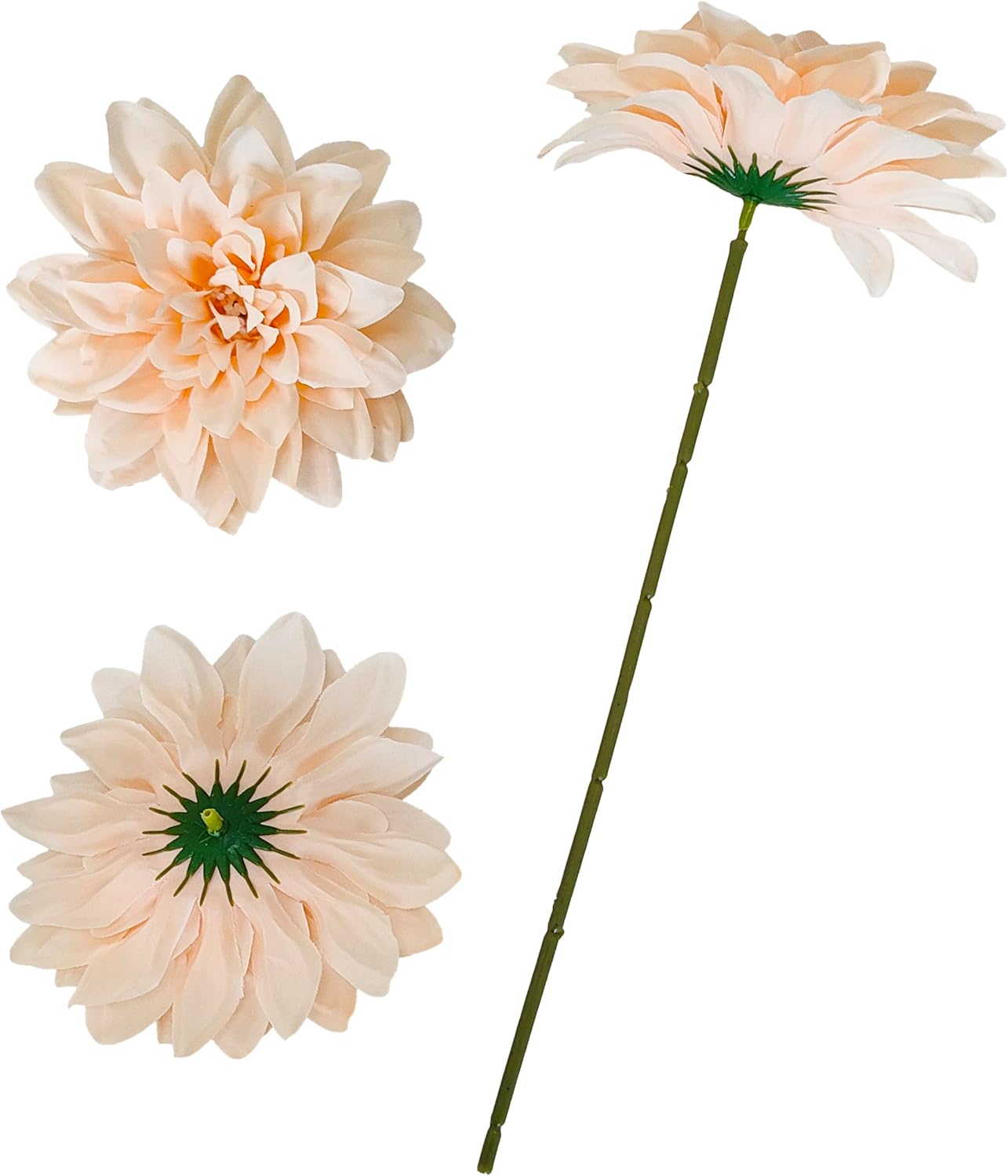 5''Silk Light Pink Dahlia Artificial Flowers Bulk, 30 Pcs Fake Dahlias Flowers Heads for Craft, Large Flower Heads Faux Flowers for Wedding Party, Home Office, Hat, Wall Decoration (30, light pink)