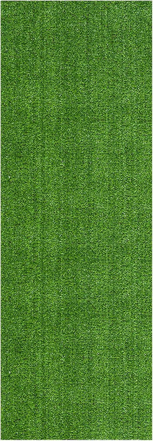 Artificial Grass Outdoor Runner Rug 2'7" x 10' – Waterproof Astro Turf with Drainage Holes – Patio & Lawn Decoration, Easy-Clean Dog Grass Mat