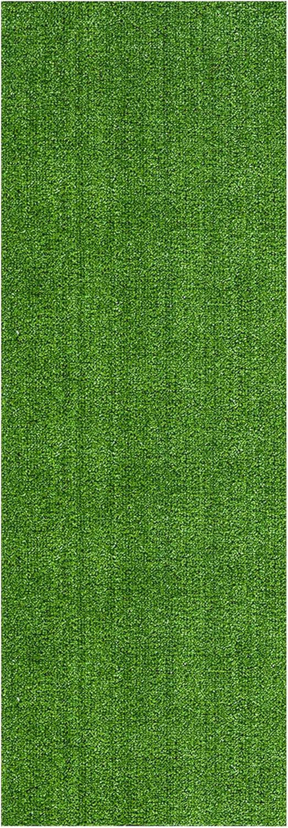 Artificial Grass Outdoor Runner Rug 2'7" x 10' – Waterproof Astro Turf with Drainage Holes – Patio & Lawn Decoration, Easy-Clean Dog Grass Mat