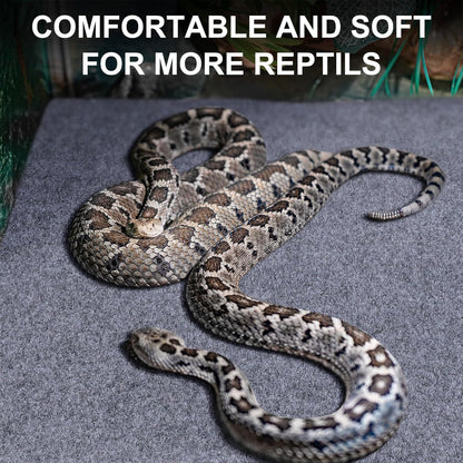 Haull 4 Pcs Reptile Carpet Pet Terrarium Floor Liners Bedding Substrate Liner Supplies Reptile Cage Mat Tank Accessories for Lizard Bearded Dragon Tortoise Snake Leopard (47 x 24 Inch, Coffee)