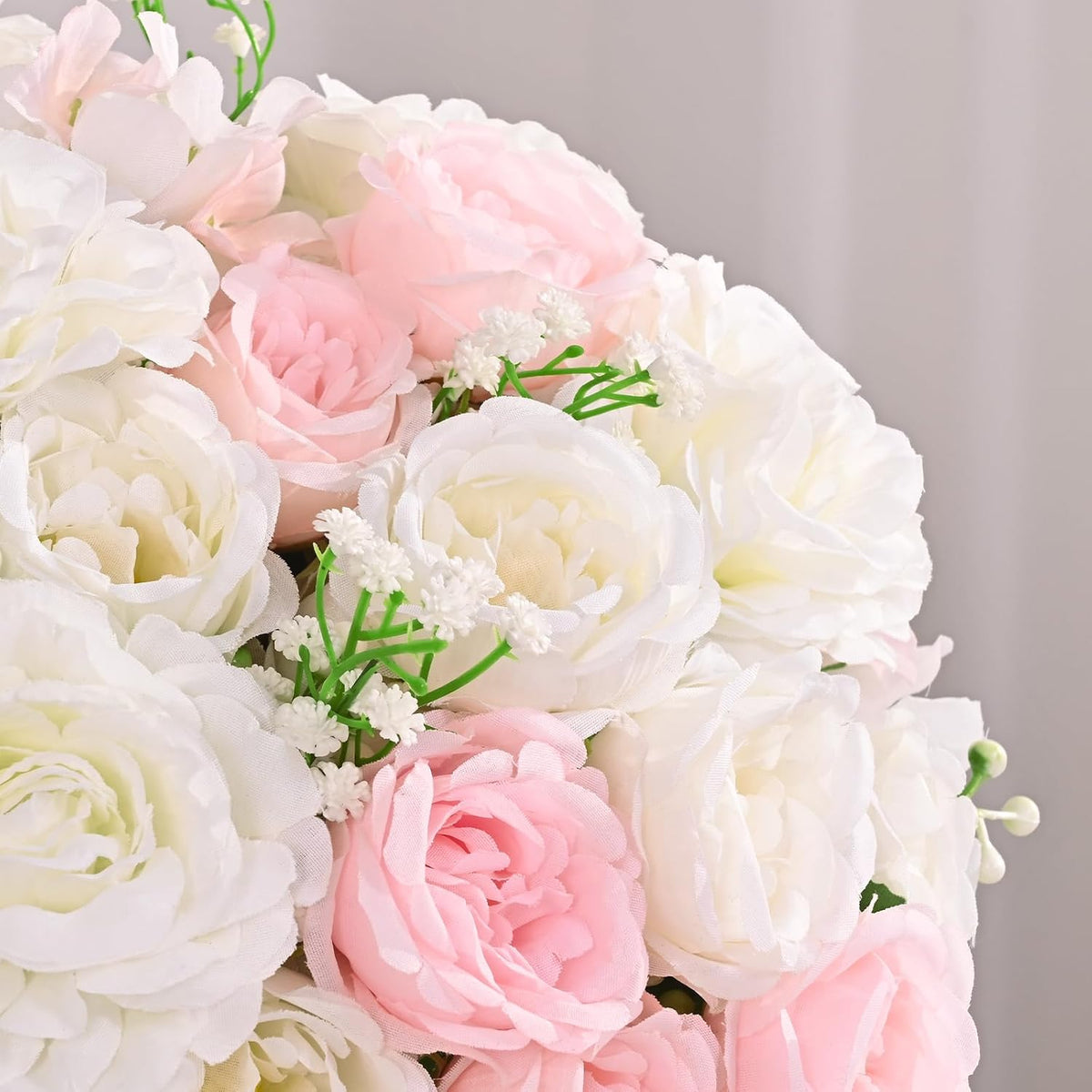 2 Bouquets Peonies Artificial Flowers, Mixed Pink Fake Flowers