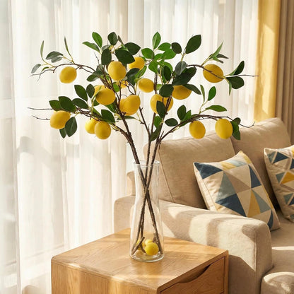 4 Pcs Artificial Lemon Tree Branches 30 Inch