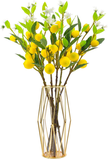 4 Pcs Artificial Lemon Tree Branches 30 Inch