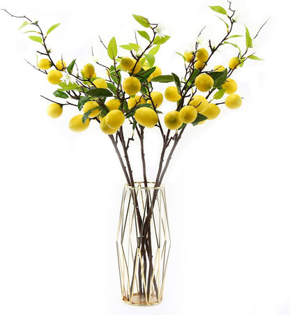 4 Pcs Artificial Lemon Tree Branches 30 Inch