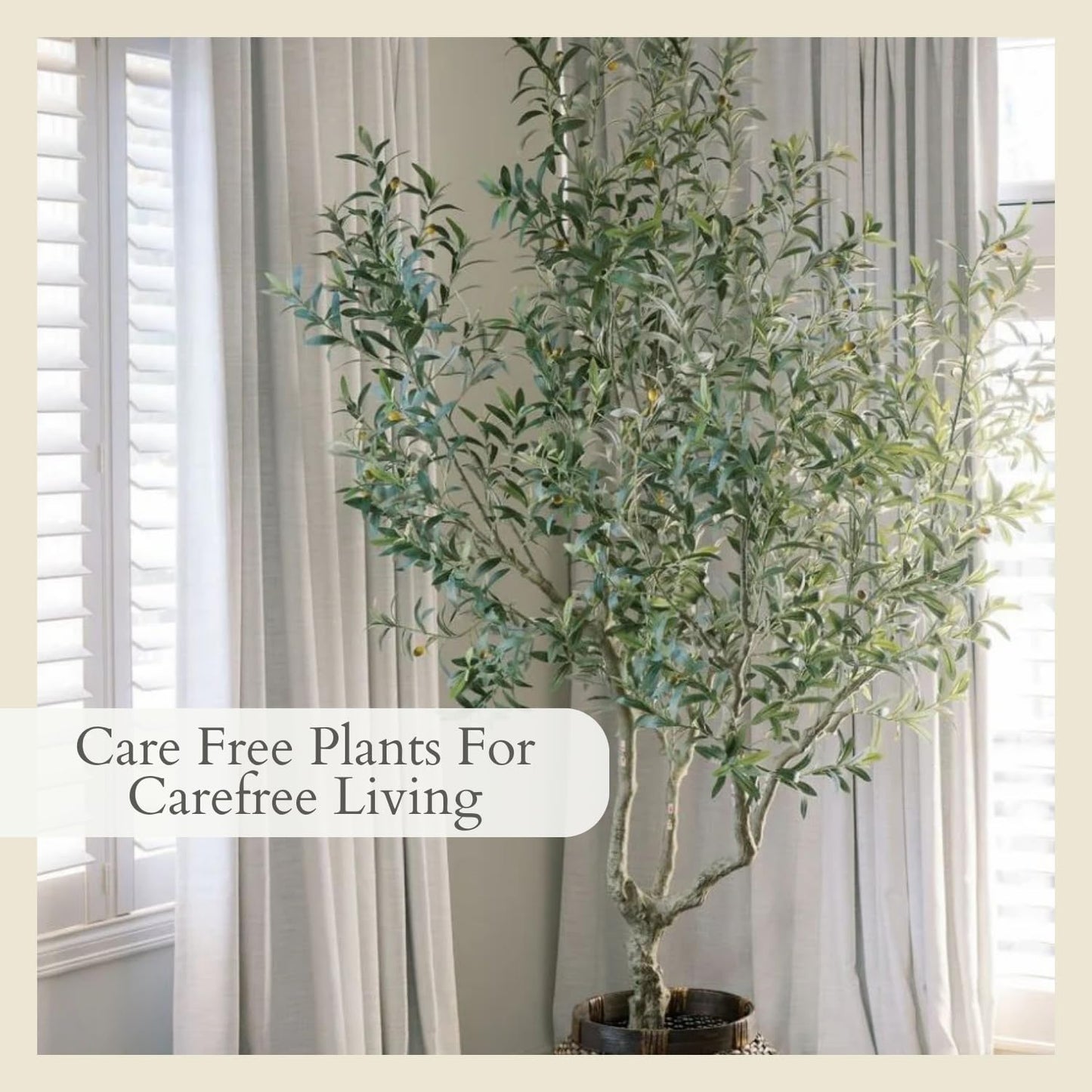 Faux Magnolia Tree, Premium Artificial Indoor Tree Stands 7' Tall with Lifelike-Leaves & Hand Painted Trunk, 9.5" Nursery Pot Included
