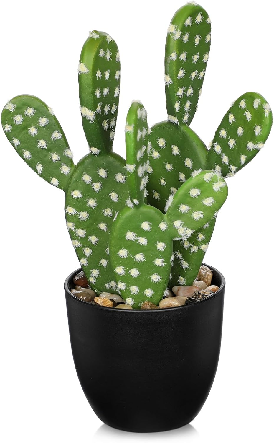 Artificial Cactus Plants 10.8" Small Faux Cactus Plants Indoor Fake Desert Cacti Succulents Plants Artificial Plant Indoor with Pot Cactus Decorations for Home Decor Office Desk Tabletop Shelf