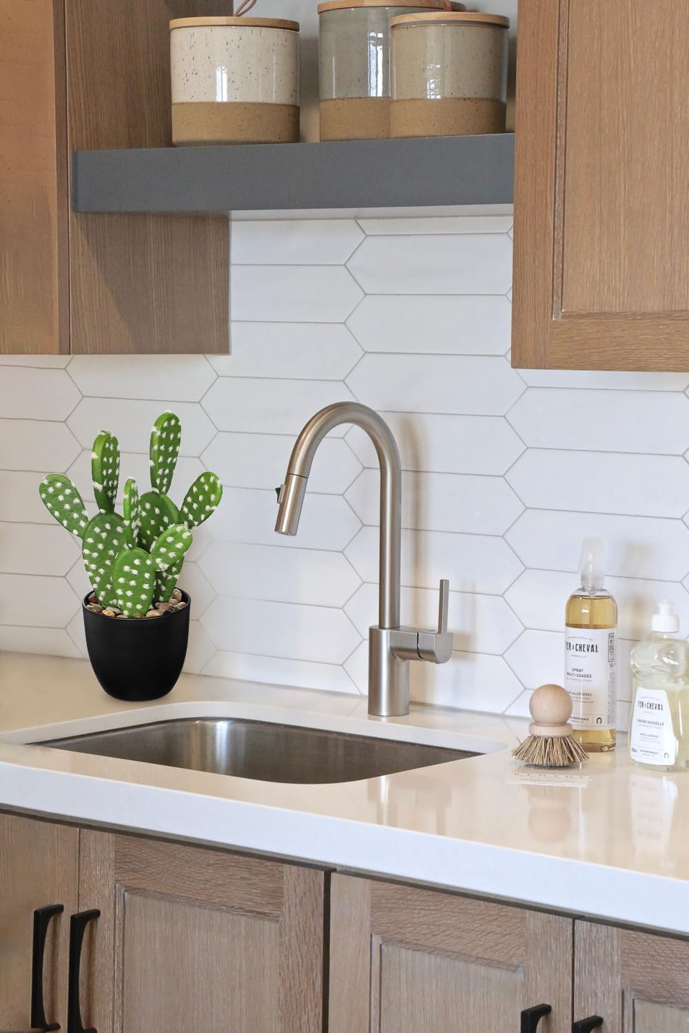 Artificial Cactus Plants 10.8" Small Faux Cactus Plants Indoor Fake Desert Cacti Succulents Plants Artificial Plant Indoor with Pot Cactus Decorations for Home Decor Office Desk Tabletop Shelf