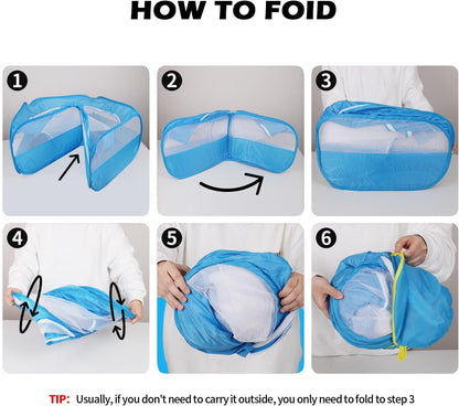 Small Animal Playpen, Waterproof Foldable Pet Playpen, Black | Anti-Escape Exercise Pet Tent, Bite Resistant Breathable Mesh, Leakproof Base, Easy Fold Storage, Indoor Outdoor For Pets
