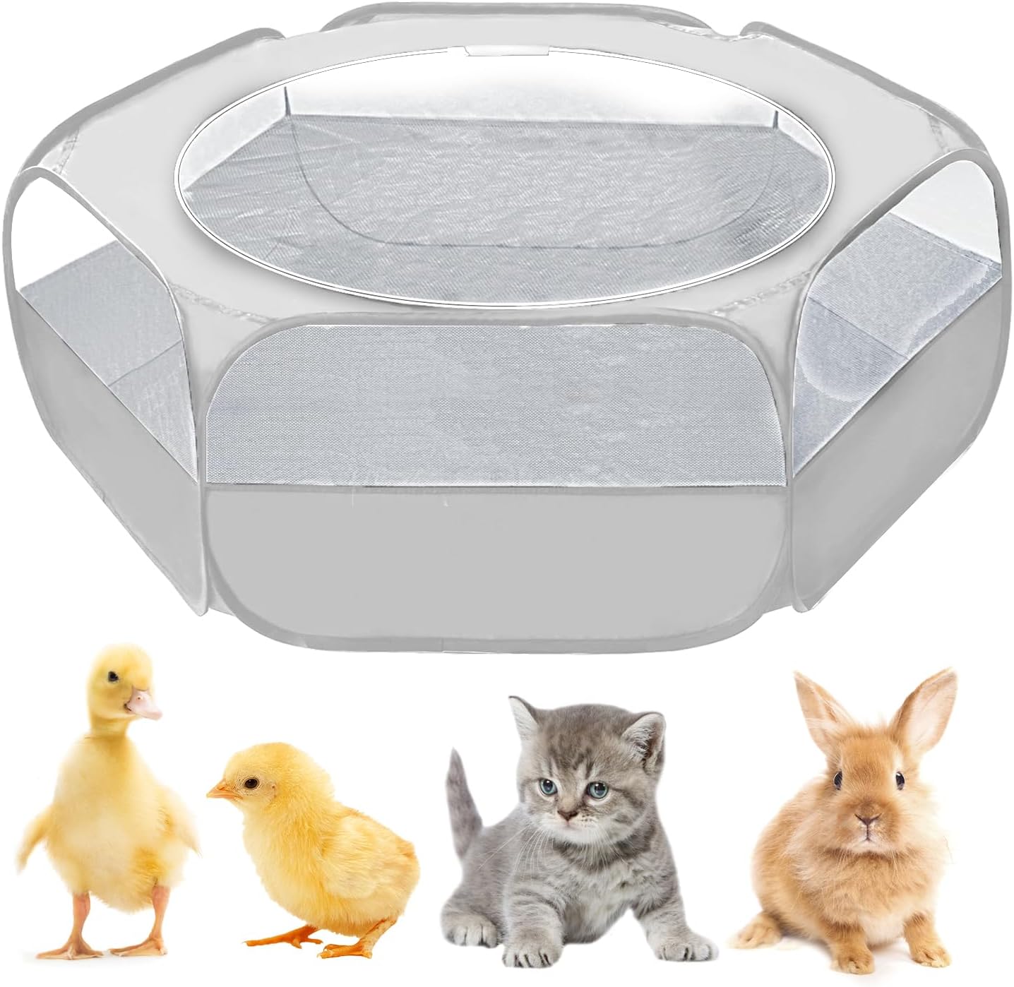 Small Animal Playpen, Waterproof Foldable Pet Playpen, Black | Anti-Escape Exercise Pet Tent, Bite Resistant Breathable Mesh, Leakproof Base, Easy Fold Storage, Indoor Outdoor For Pets