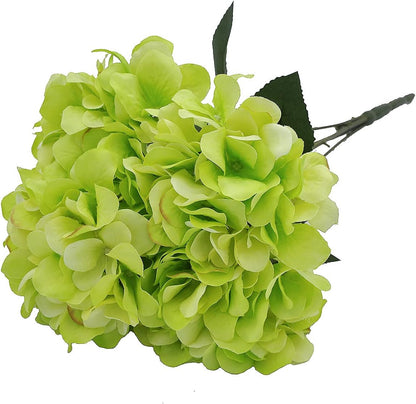 2Bouquets Artificial Fake Flowers Silk Hydrangea Arrangements Wedding Bouquets Decorations Plastic Floral Home Kitchen Garden Party Festival Bar DIY (Navy Blue)