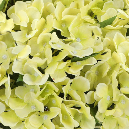 Artificial Hydrangea Flowers for Outdoors, 2 Pack UV Resistant Faux Silk Hydrangea Bushes with Pot for Porch Patio Garden Home Décor, Violet Blue