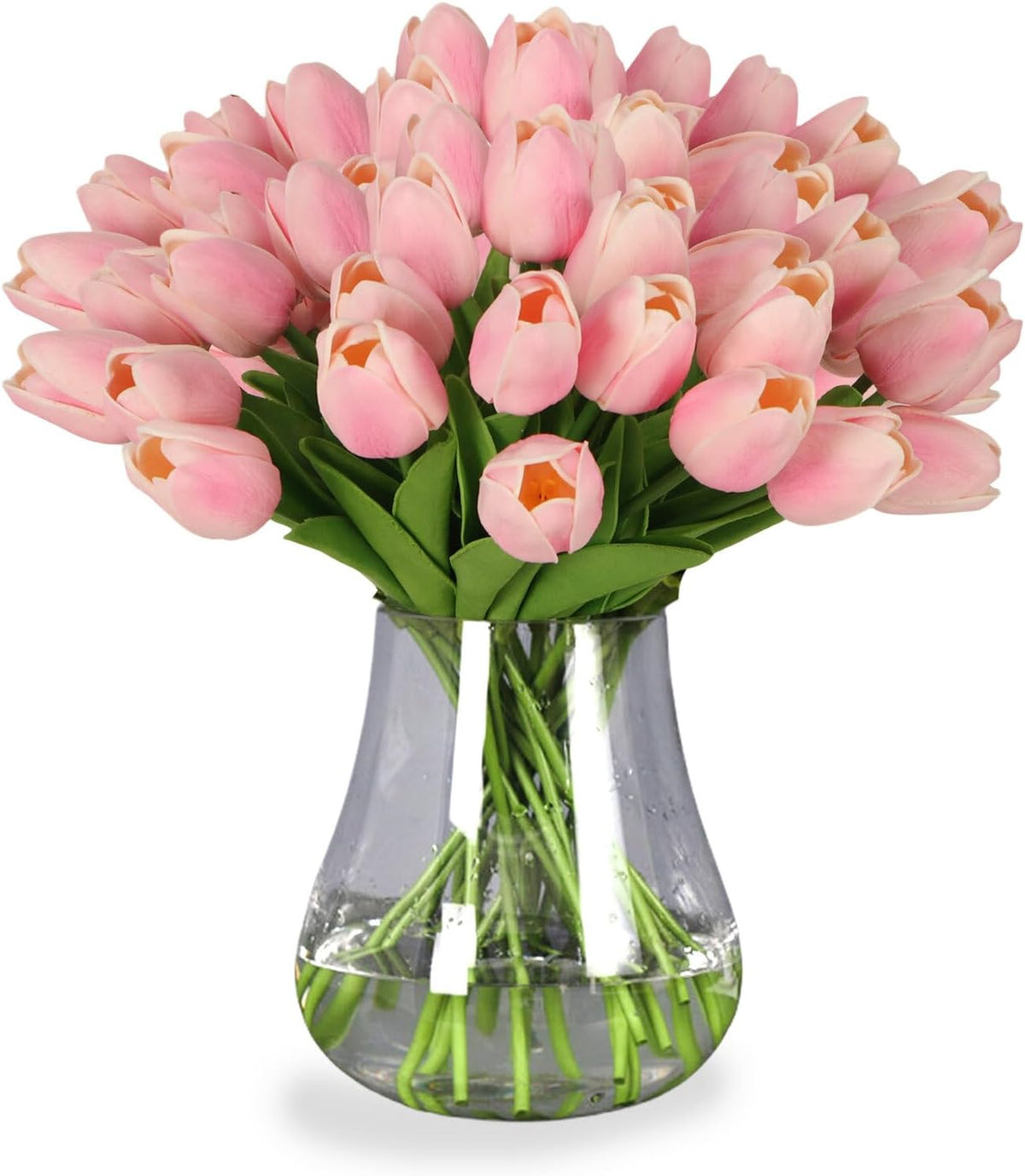 30pcs Real Touch Tulips PU Artificial Flowers, Fake Tulips Flowers for Arrangement Wedding Party Easter Spring Home Dining Room Office Decoration. (White)